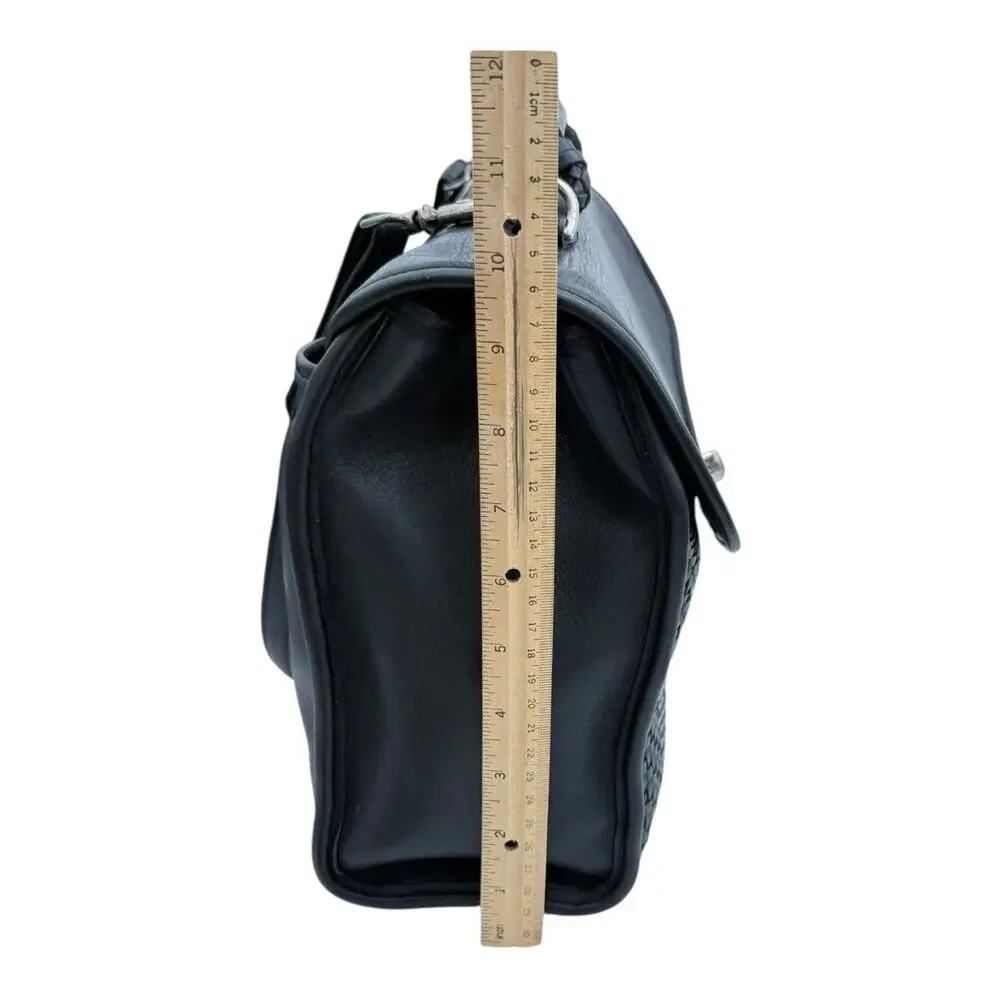 Brighton Black‎ Leather Briefcase Satchel Laptop Travel Shoulder Bag Vintage VGC